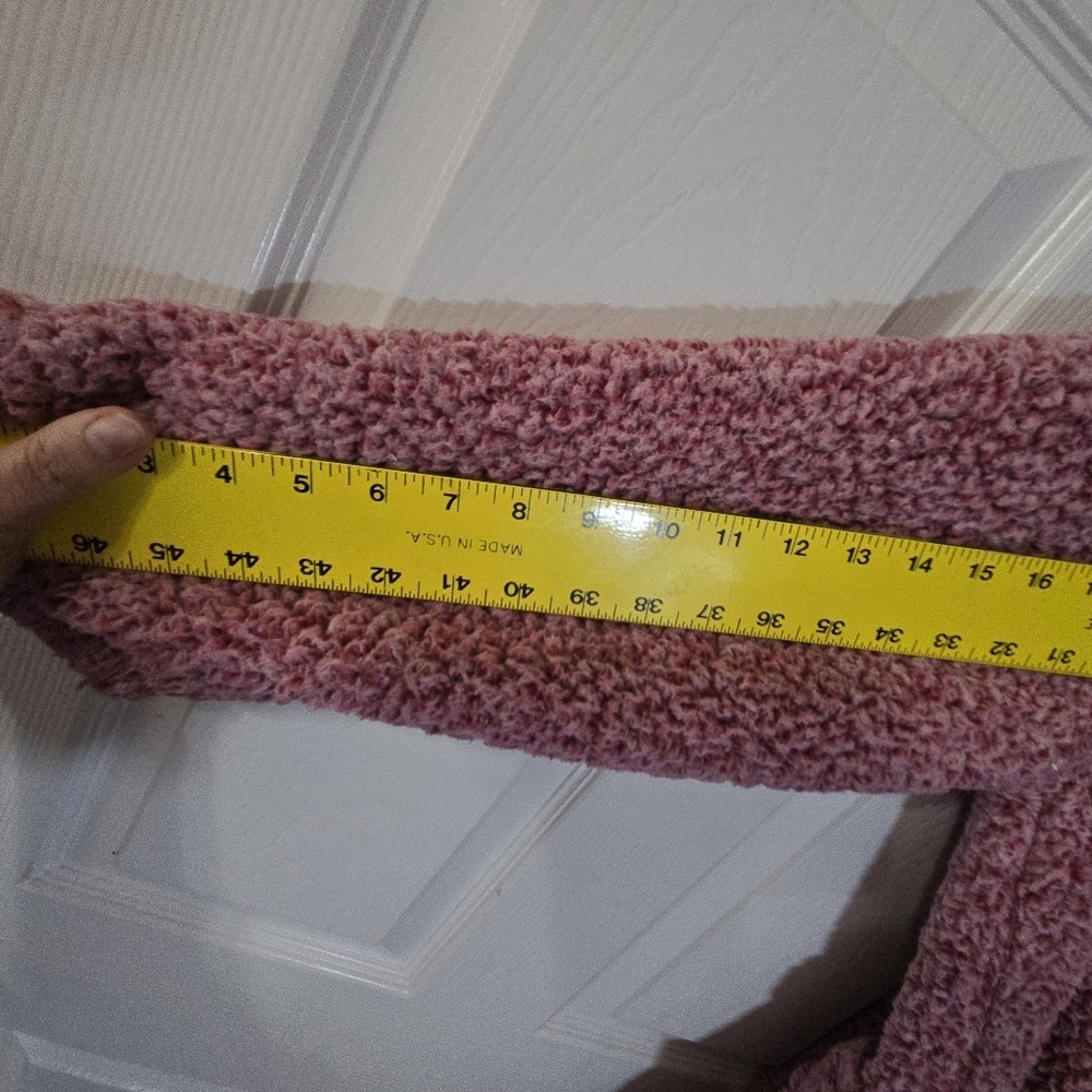 Adrienne Vittadini Pink Fleece Robe - Picture 4 of 8